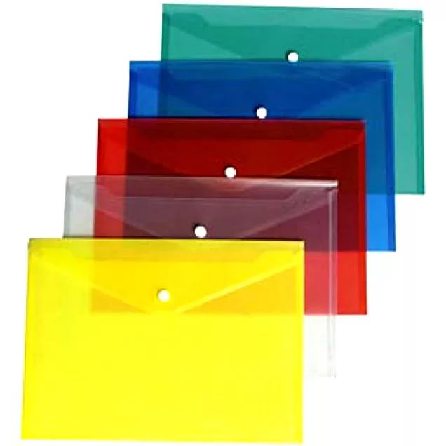 Папка-конверт с кнопкой цветная