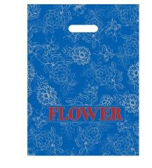 Пакет 40/50 50мкм ПВД FLOWER синий (50/1000шт)