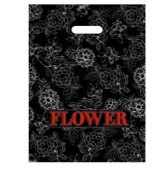 Пакет 40/50 50мкм ПВД FLOWER черный (50/1000шт)
